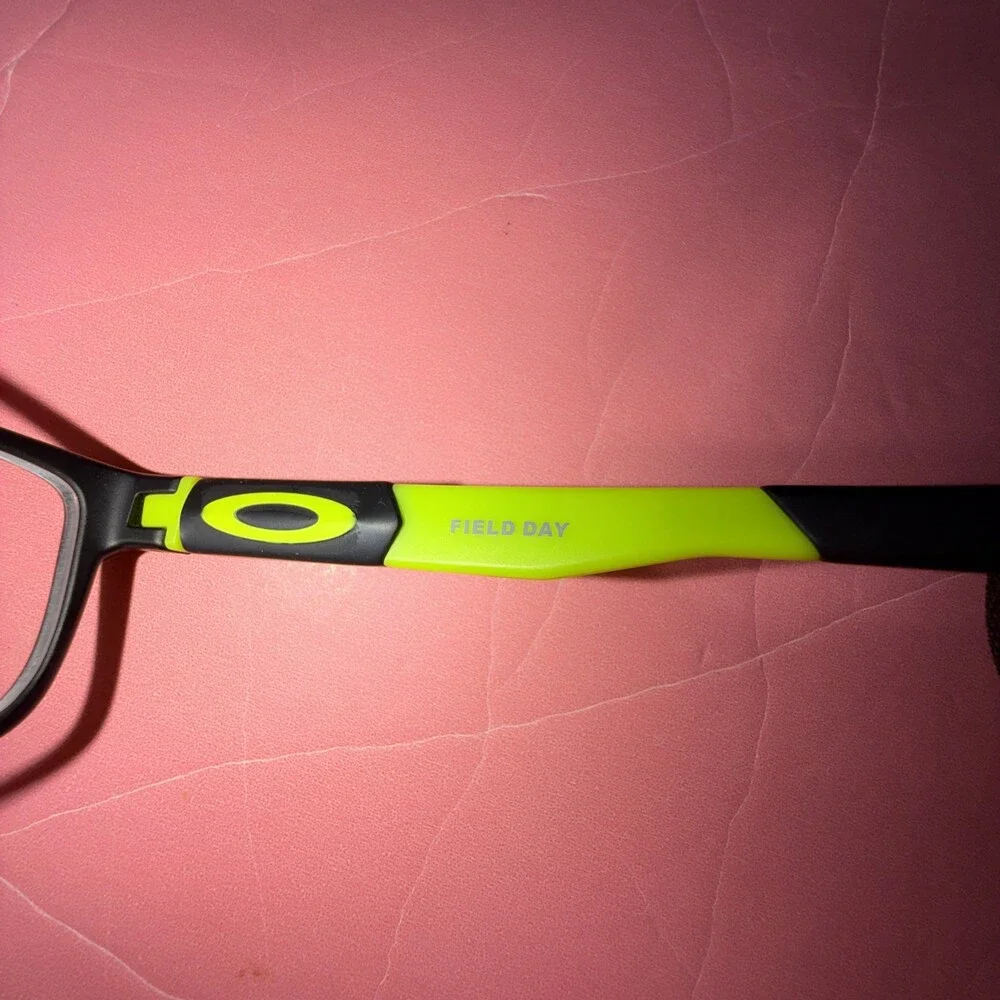 Oakley Field Day OY8007-0148 Satin Black GREEN Eyeglasses Frame+CASE 48-14-128